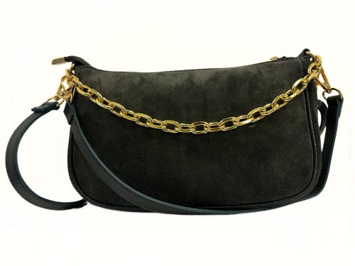 BORSA A SPALLA IN VERA PELLE SCAMOSCIATA